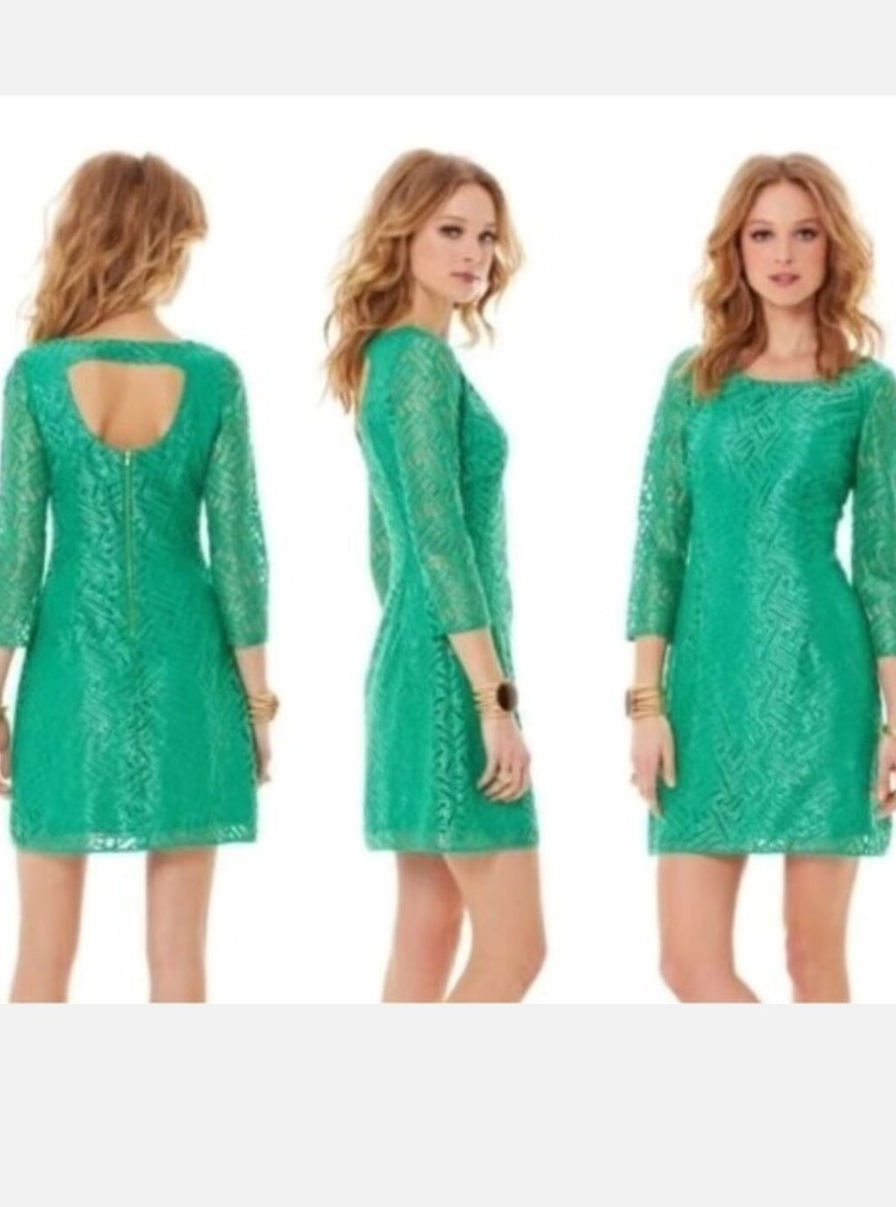 Lilly Pulitzer Fern Green Camellia Lace Dress